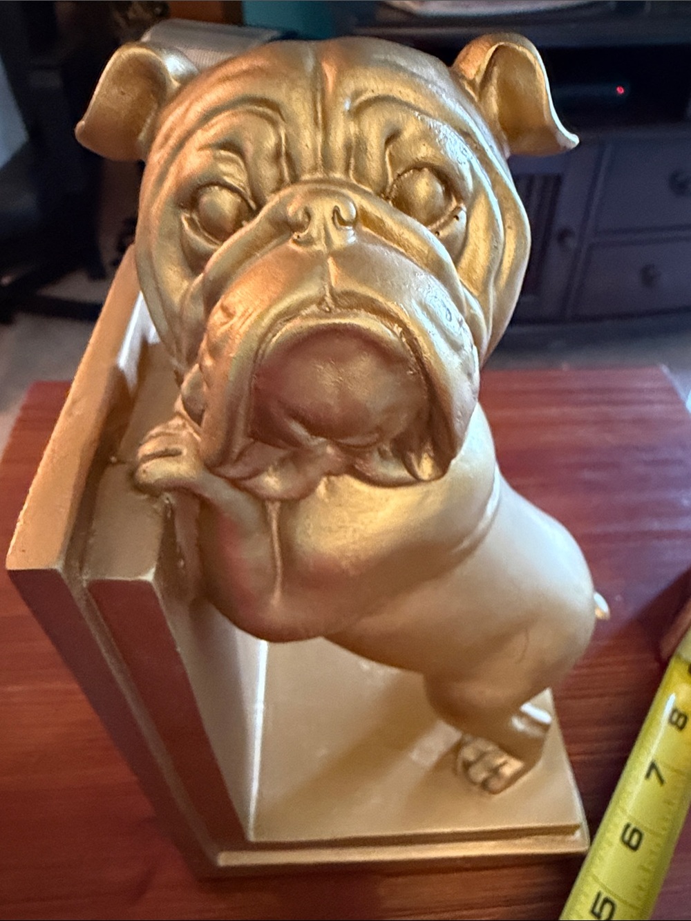 Gold Bulldog Bookend - Decorative Home Accent